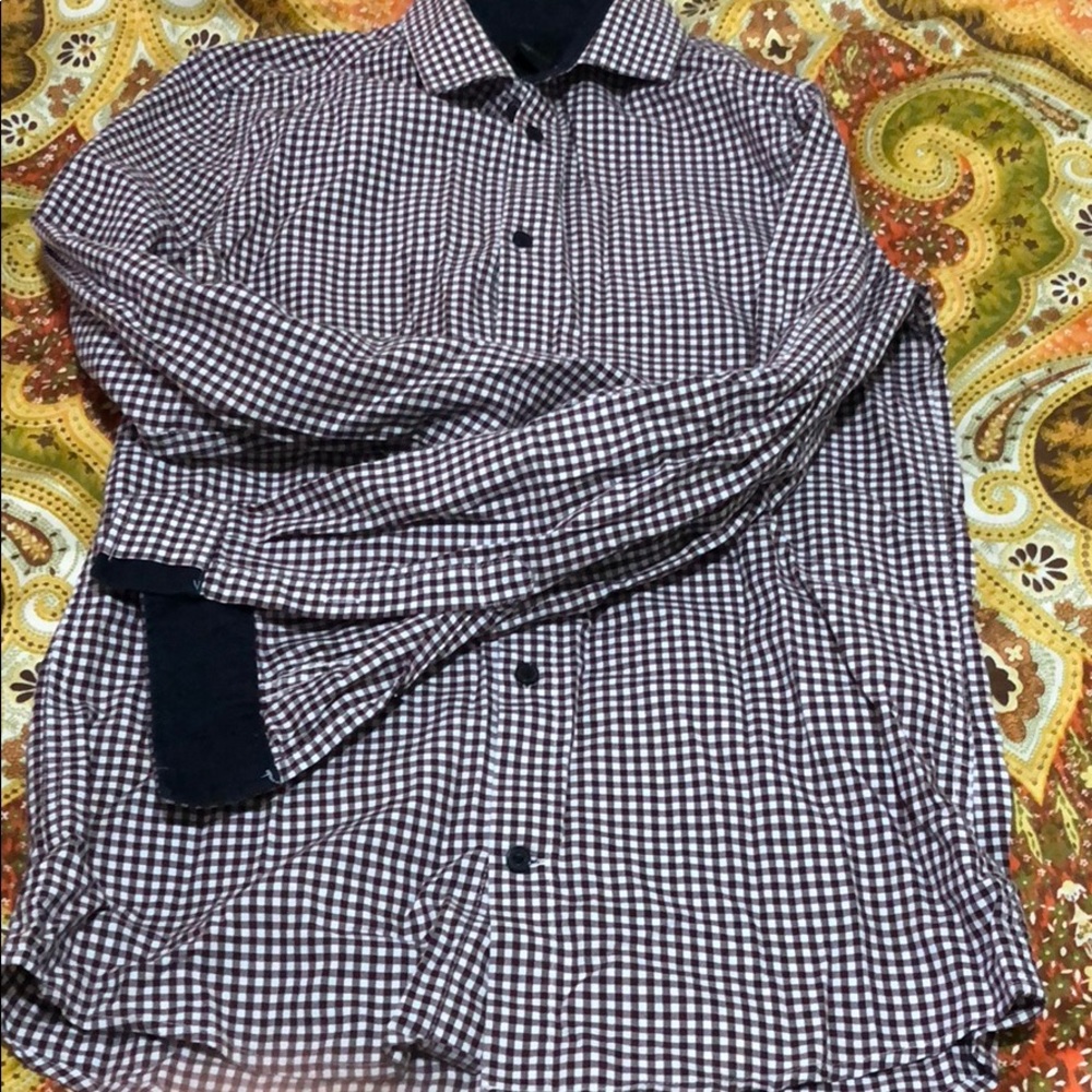 Slim Fit Buttoned Down Checkered Long Sleeve Shirt - image 3